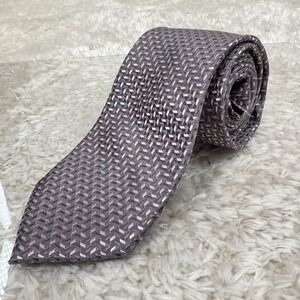 Michael Kors Silk Necktie Geometric Pattern Business Casual Career Office Party